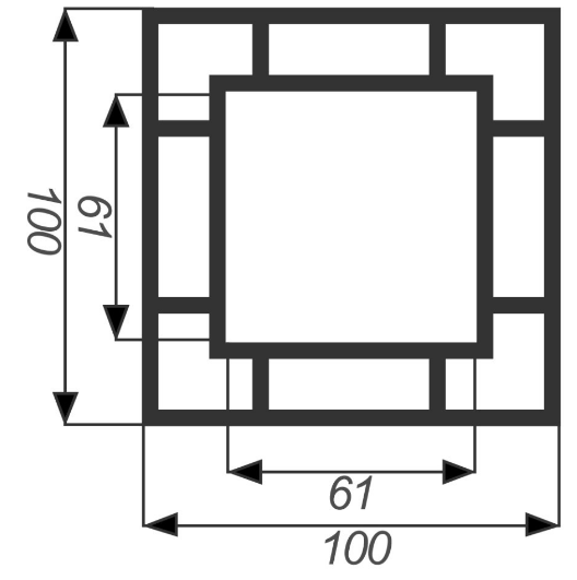 Столб из ДПК Faynag Wood Слоновая кость